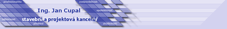 Horn� dekorativn� pruh s n�pisem Ing. Jan Cupal